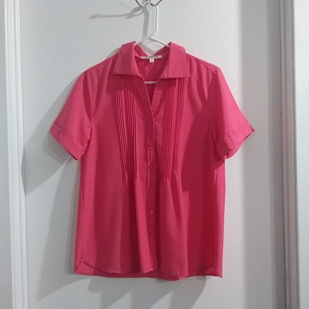 Travel Smith Button Down Short Sleeve Top Size S *EUC*